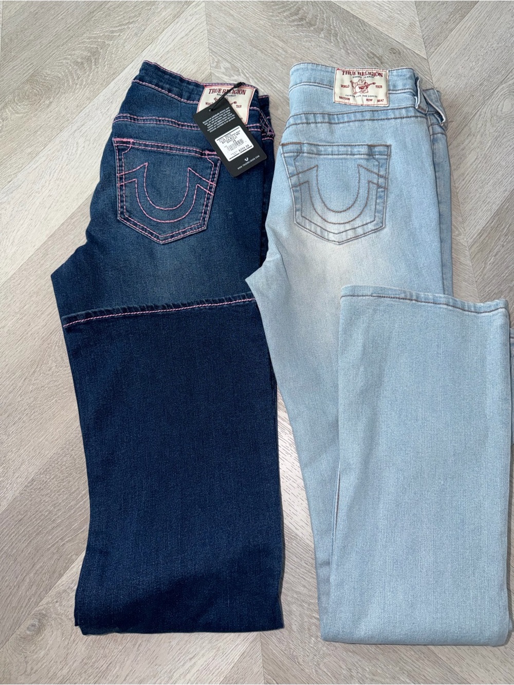 True Religion Women’s Jeans — Dark Indigo and Light Wash